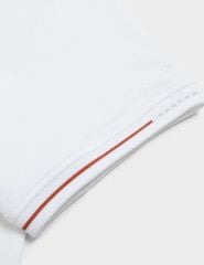 Áo polo nam mắt chim cổ dệt jacquard thêu tay