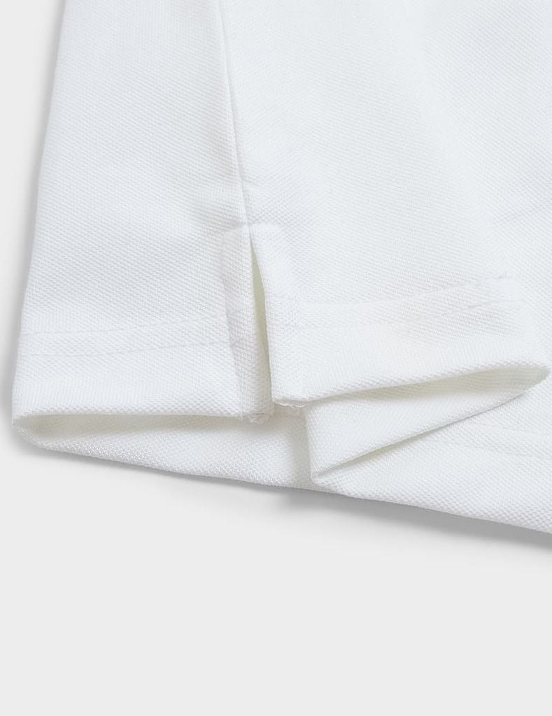 Áo polo nam mắt chim cổ dệt jacquard thêu tay