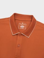 Áo polo nam mắt chim line bo cổ thêu logo tay