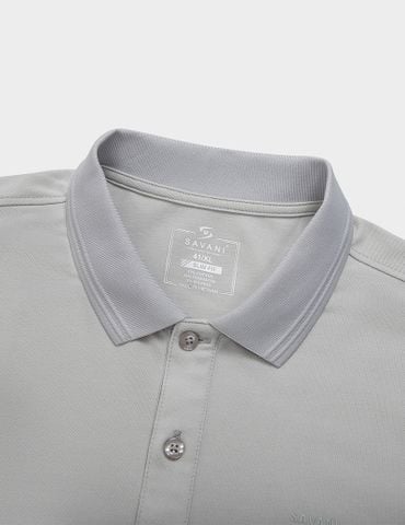 Áo polo ngắn tay nam bo gân cổ tay áo