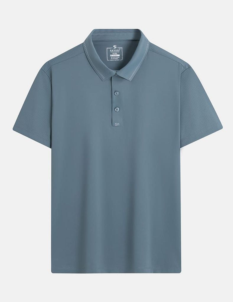 Áo polo nam thể thao slimfit bản cổ vải cắt ép