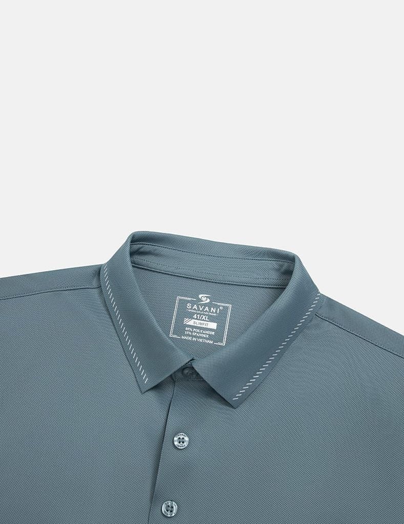 Áo polo nam thể thao slimfit bản cổ vải cắt ép