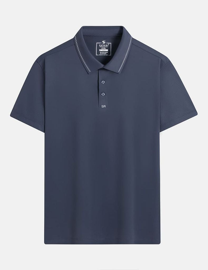 Áo polo nam thể thao slimfit bản cổ vải cắt ép