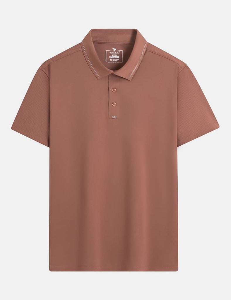 Áo polo nam thể thao slimfit bản cổ vải cắt ép