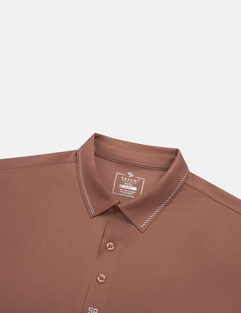 Áo polo nam thể thao slimfit bản cổ vải cắt ép