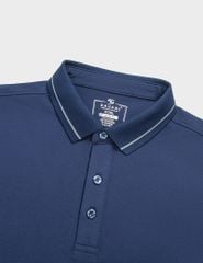 Áo polo nam ngắn tay cổ rib phối line