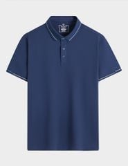 Áo polo nam ngắn tay cổ rib phối line