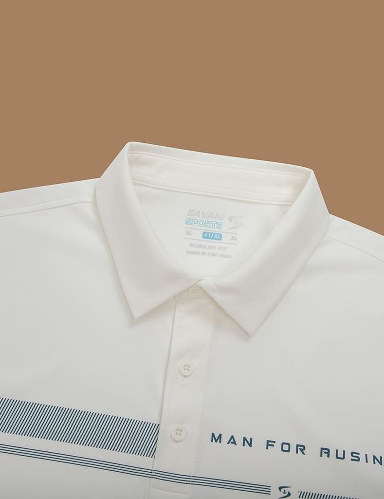 Áo polo ngắn tay nam thể thao in ngực