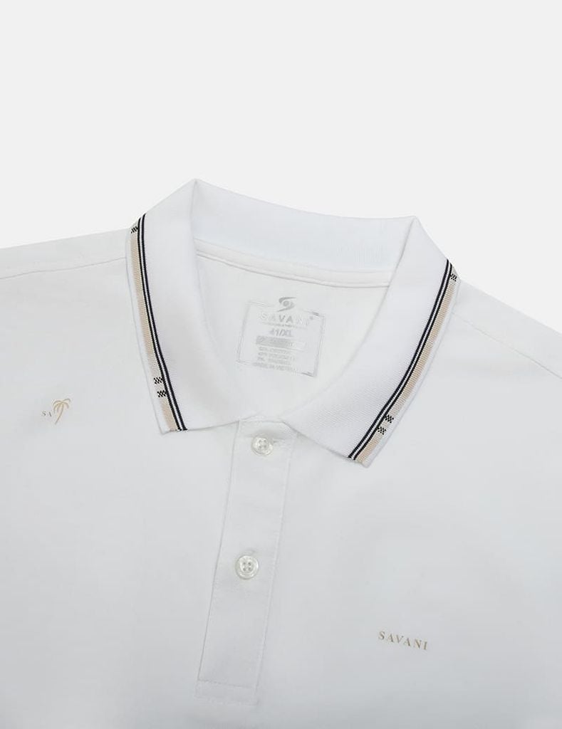 Áo polo nam ngắn tay cổ dệt
