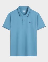 Áo polo nam mắt chim cổ dệt thêu logo ngực