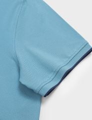 Áo polo nam mắt chim cổ dệt thêu logo ngực