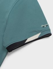 Áo polo nam mắt chim cổ dệt phối thêu logo tay
