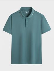 Áo polo nam thể thao cổ cắt ép logo bo tay