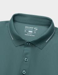 Áo polo nam thể thao cổ cắt ép logo bo tay