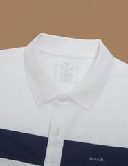 Áo polo nam mắt chim phối ngang ngực