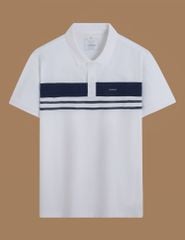 Áo polo nam mắt chim phối ngang ngực