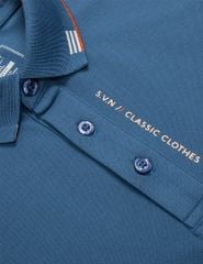 Áo polo ngắn tay nam cổ dệt in logo