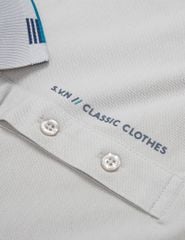 Áo polo ngắn tay nam cổ dệt in logo