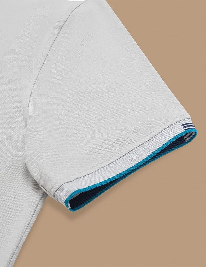 Áo polo ngắn tay nam cổ dệt in logo