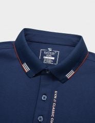 Áo polo ngắn tay nam cổ dệt in logo