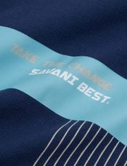 Áo polo ngắn tay nam cổ rib in ngang ngực