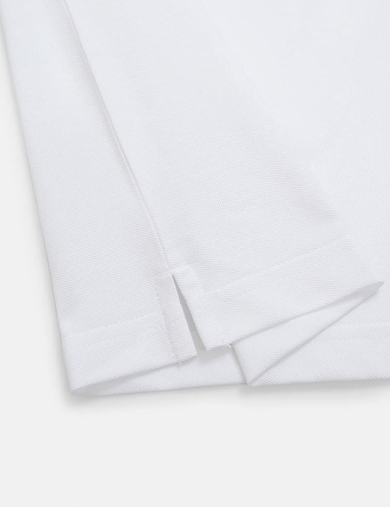 Áo polo nam ngắn tay cổ dệt in ngang ngực