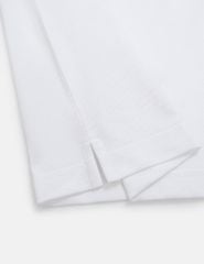 Áo polo nam ngắn tay cổ dệt in ngang ngực