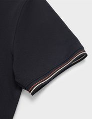 Áo polo nam ngắn tay cổ dệt phối line thêu ngực