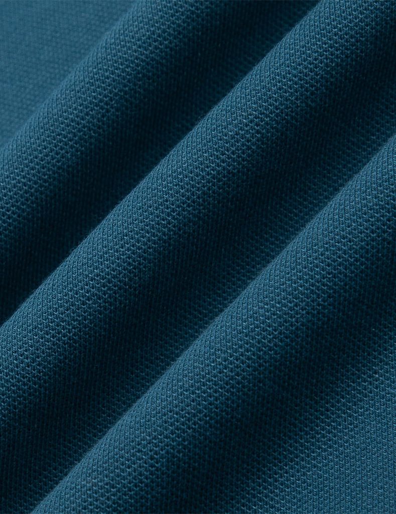 Áo polo nam ngắn tay cổ dệt phối line thêu ngực