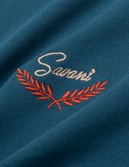 Áo polo nam ngắn tay cổ dệt phối line thêu ngực