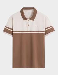 Áo polo ngắn tay nam cổ dệt phối hai màu áo