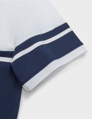 Áo polo ngắn tay nam cổ dệt phối hai màu áo