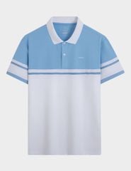 Áo polo ngắn tay nam cổ dệt phối hai màu áo