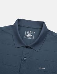 Áo polo ngắn tay sọc ngang in logo trước ngực