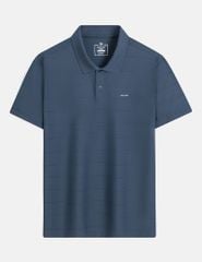 Áo polo ngắn tay sọc ngang in logo trước ngực