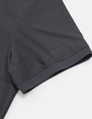 Áo polo ngắn tay sọc ngang in logo trước ngực