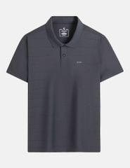 Áo polo ngắn tay sọc ngang in logo trước ngực