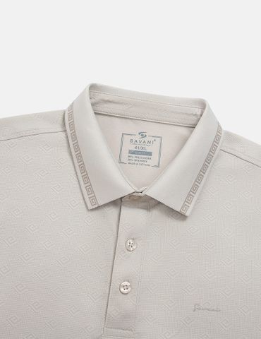 Áo polo ngắn tay nam thể thao bo rip cổ tay thêu logo trước ngực