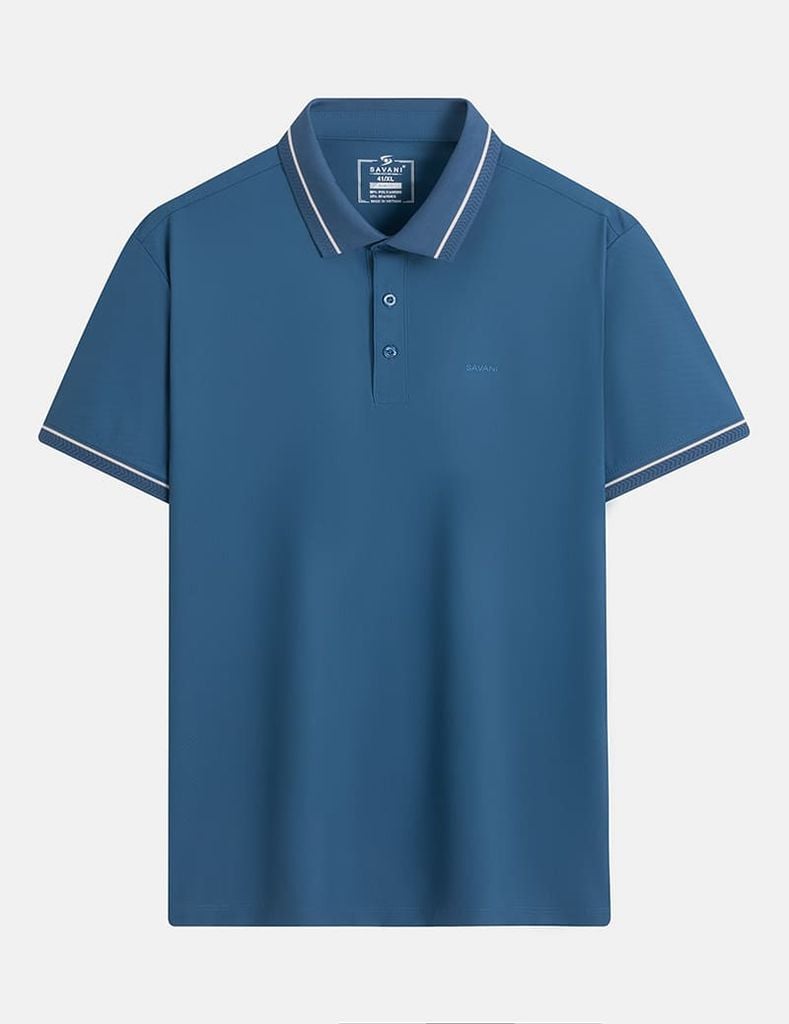 Áo polo nam ngắn tay thể thao in logo ngực