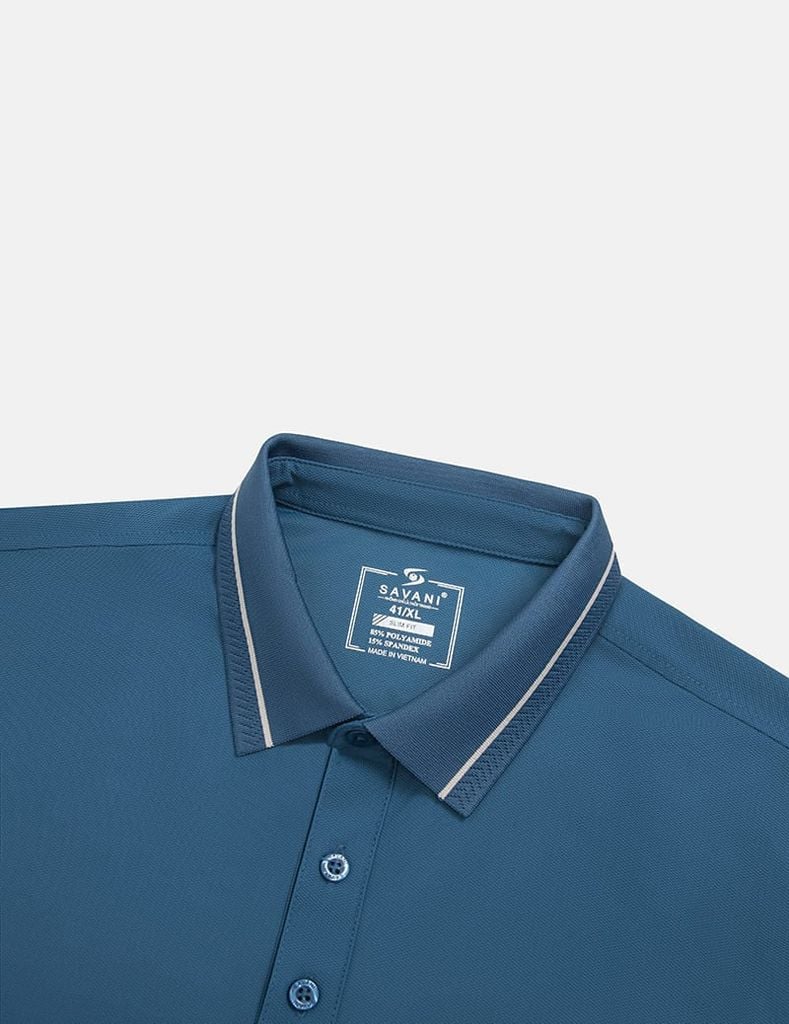 Áo polo nam ngắn tay thể thao in logo ngực