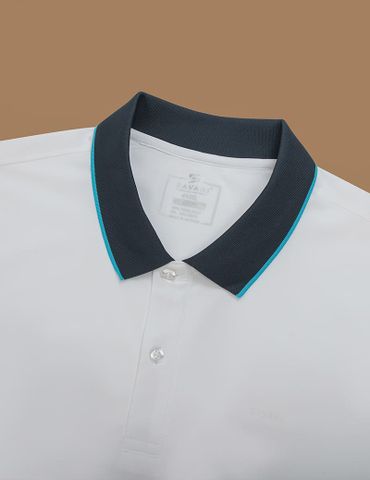 Áo polo nam coolmax nẹp vải phối xẻ tà