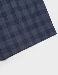 Quần short âu kẻ nam cạp quai nhê