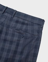 Quần short âu kẻ nam cạp quai nhê