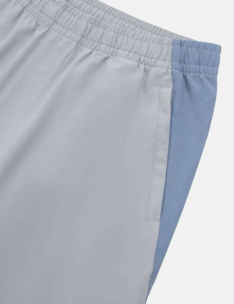 Quần short gió cạp chun túi khóa chéo phối sườn