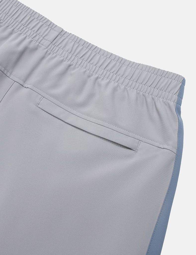 Quần short gió cạp chun túi khóa chéo phối sườn