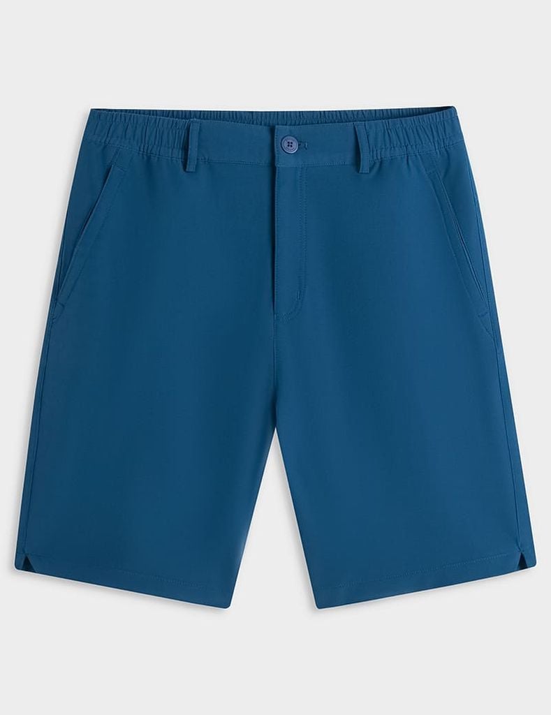 Quần short gió cạp âu túi khóa xẻ gấu