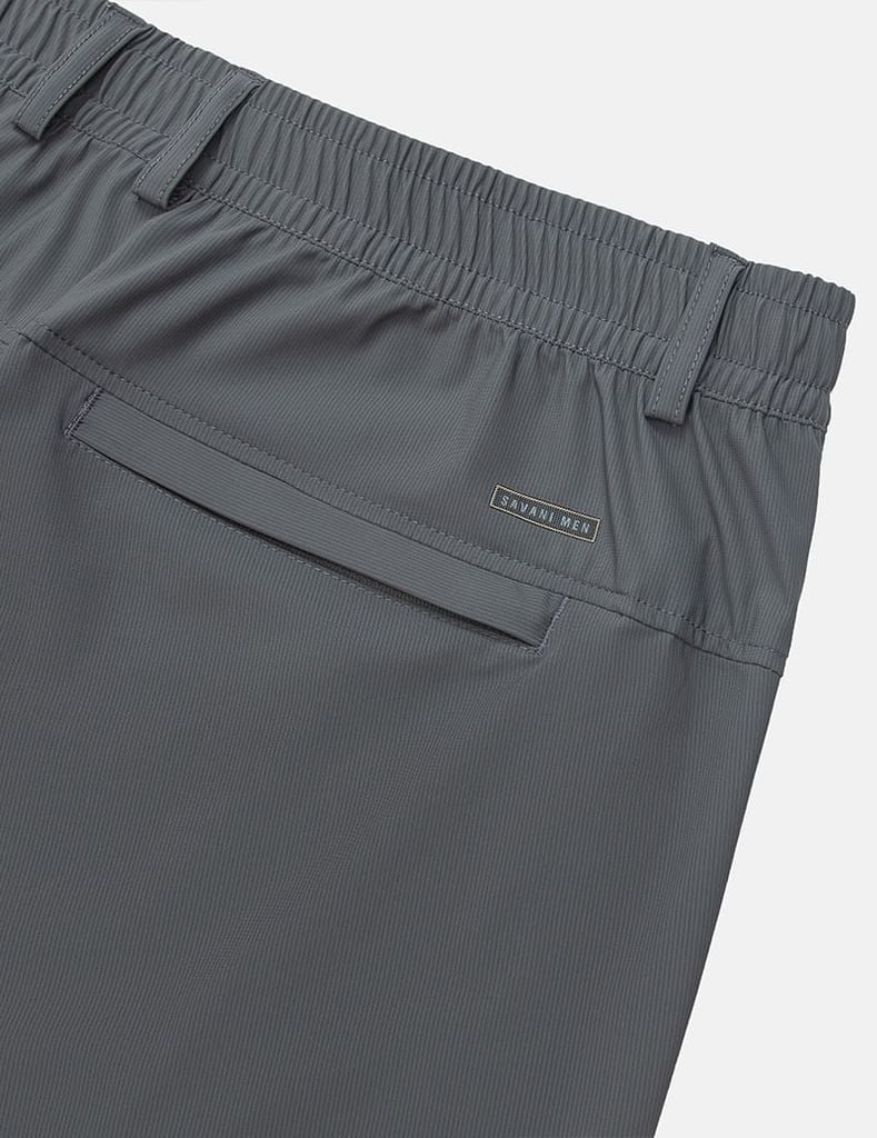 Quần short gió nam cạp âu phối sọc bên sườn