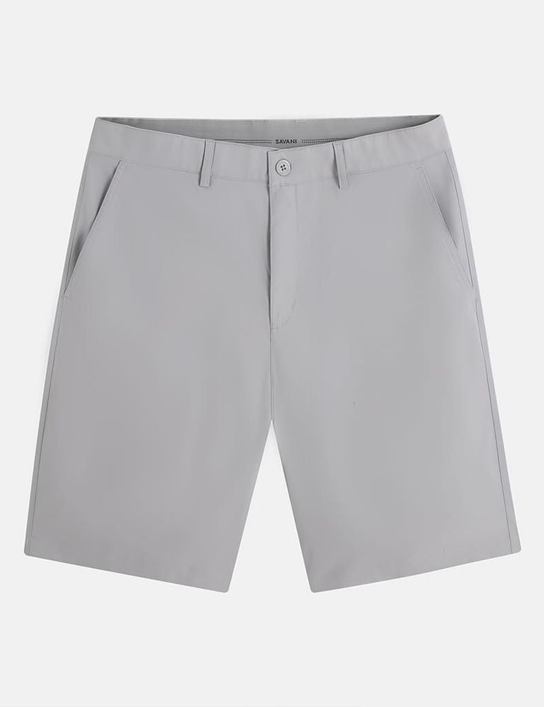 Quần short nam basic cạp âu phối chun bản