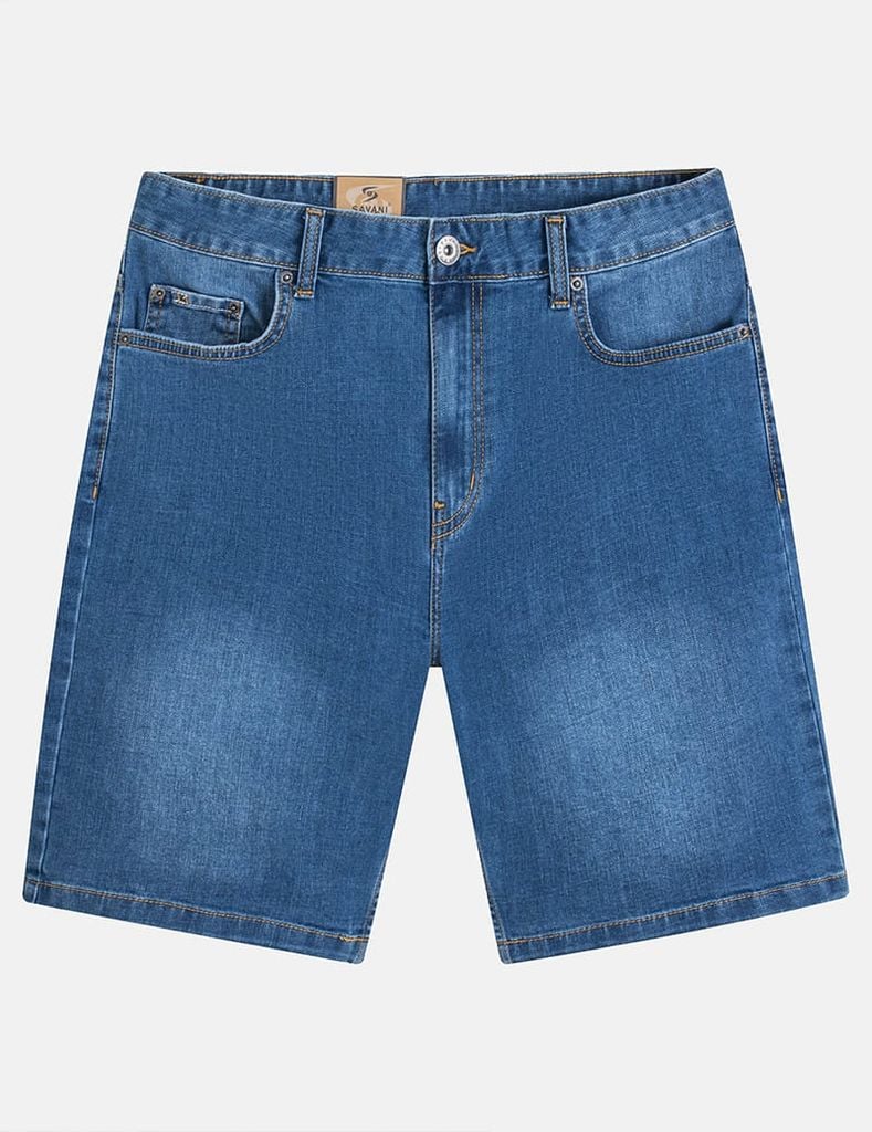 Quần short jean nam mài nhẹ
