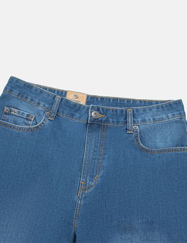 Quần short jean nam mài nhẹ